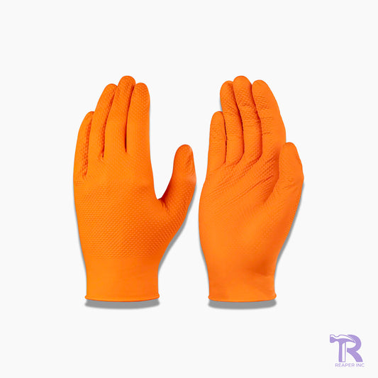 Orange Nitrile Gloves